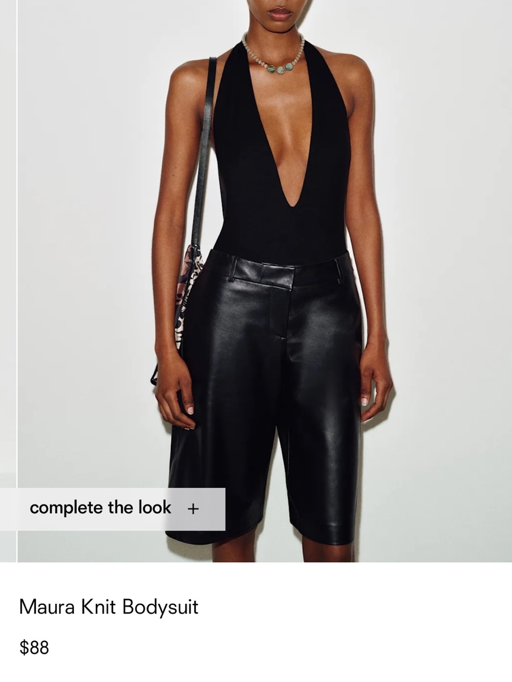 Reformation Maura Knit Bodysuit - Black size XS.